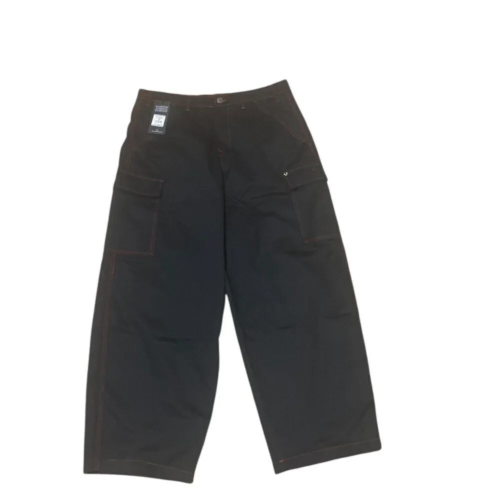 True Religion Jet Black Cargo Pants Flap Pockets Men’s Size 36 MSRP $149 NWT
